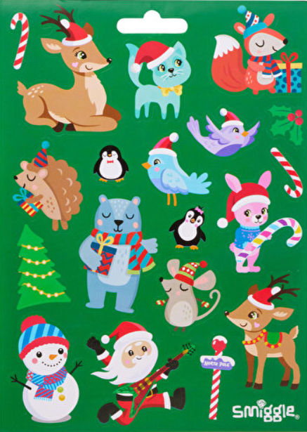 Smiggle - Libro de estudio de pegatinas de Navidad