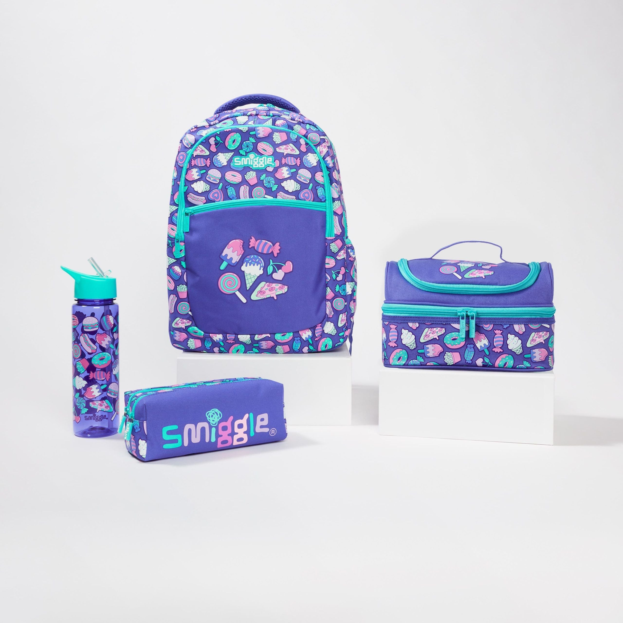 Smiggle - Set de mochila escolar - Paquete escolar Neat Mor