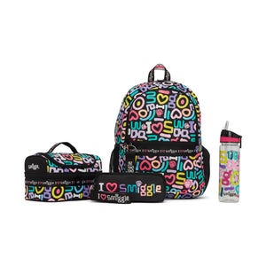Smiggle - Set de mochila escolar - Pack escolar negro y morado