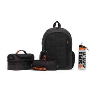 Smiggle - Set de mochila escolar - Pack escolar negro