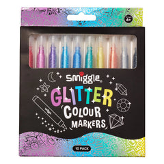 Smiggle - Rotuladores fosforitos con purpurina, 10 unidades