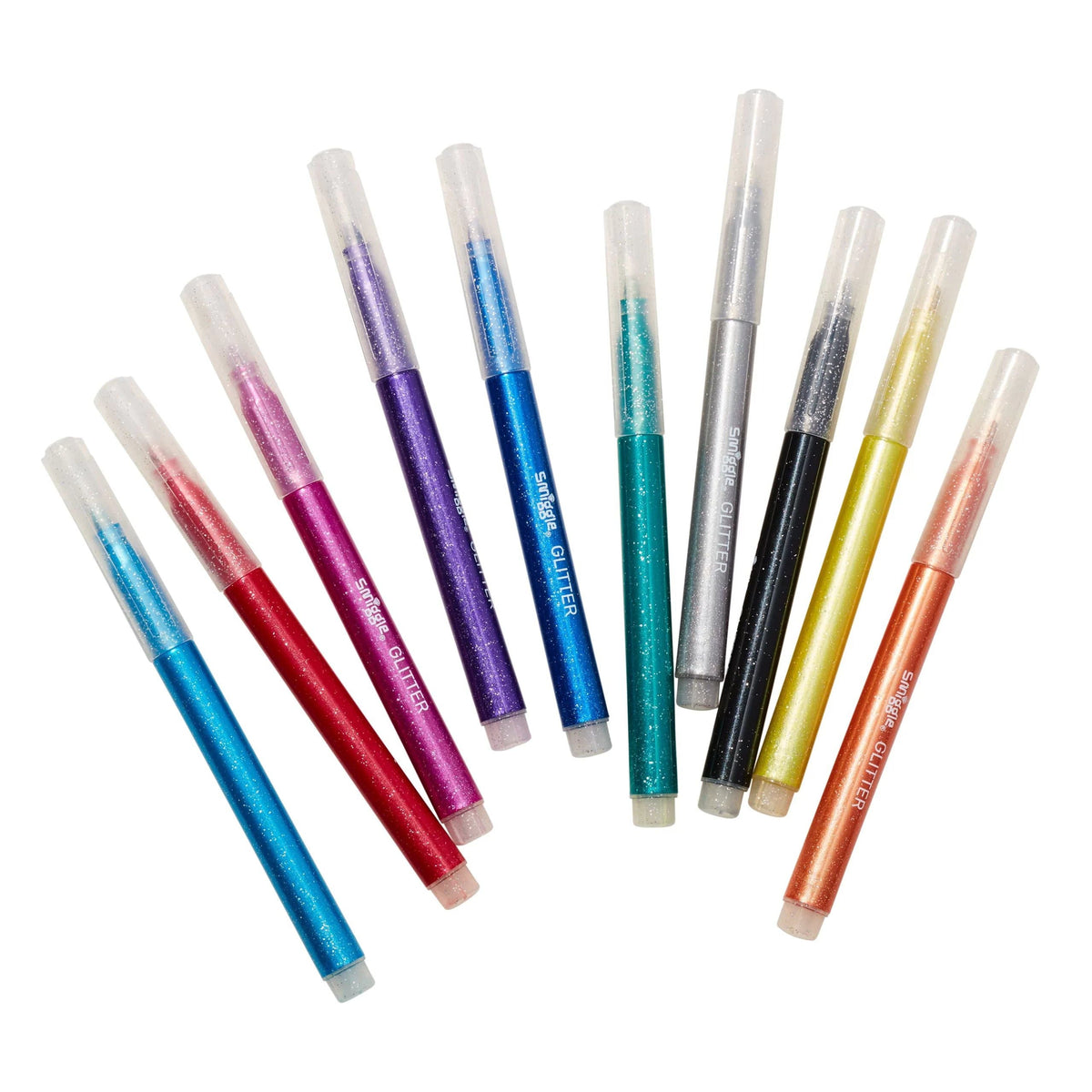 Smiggle - Rotuladores fosforitos con purpurina, 10 unidades