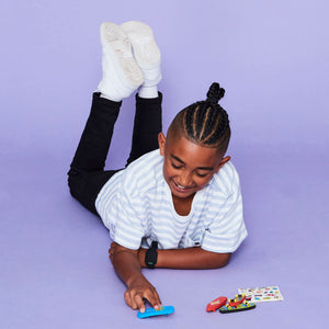 Smiggle - Paquete de borrador sorpresa con monopatín de dedo