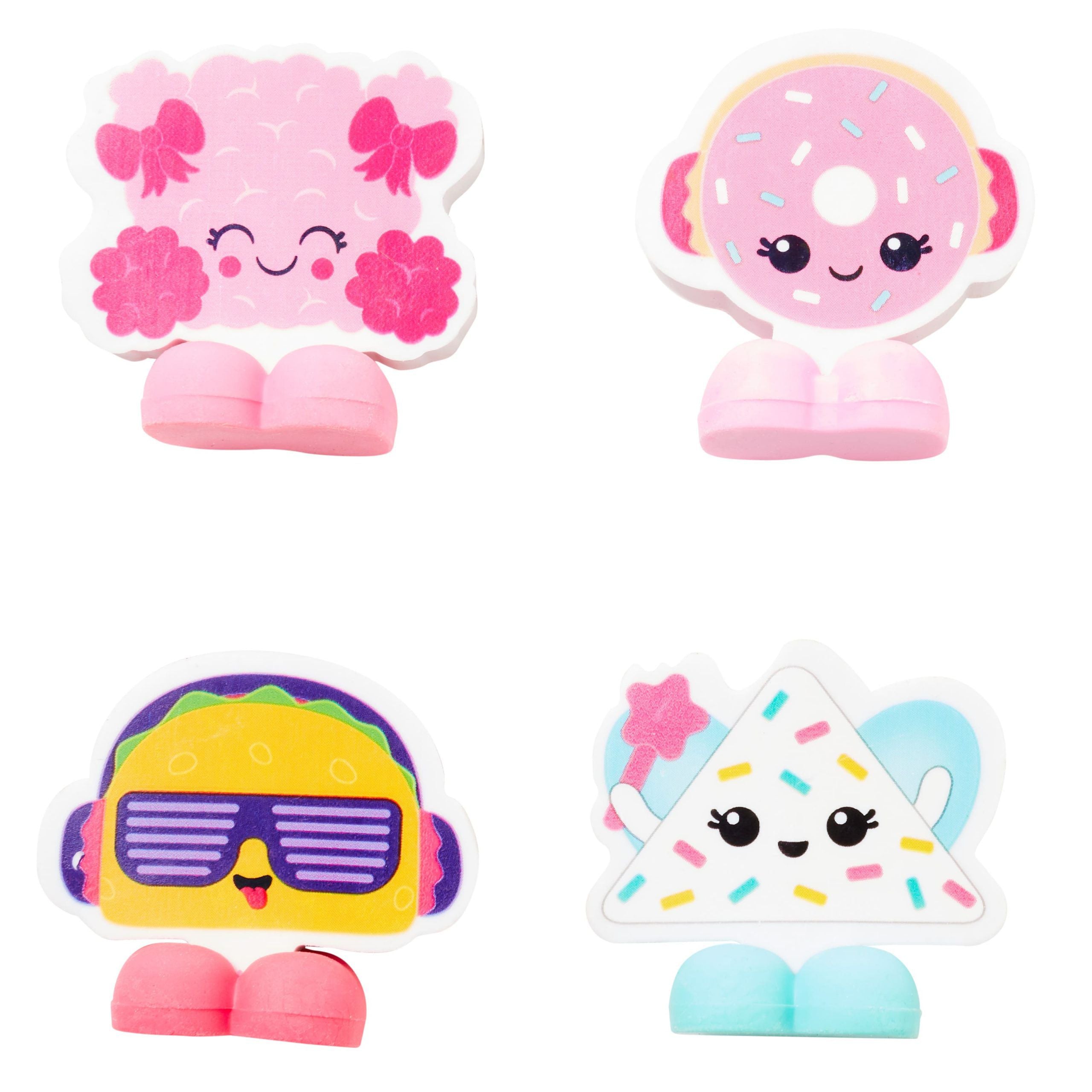 Smiggle - Paquete de 4 gomas de borrar Party Mix