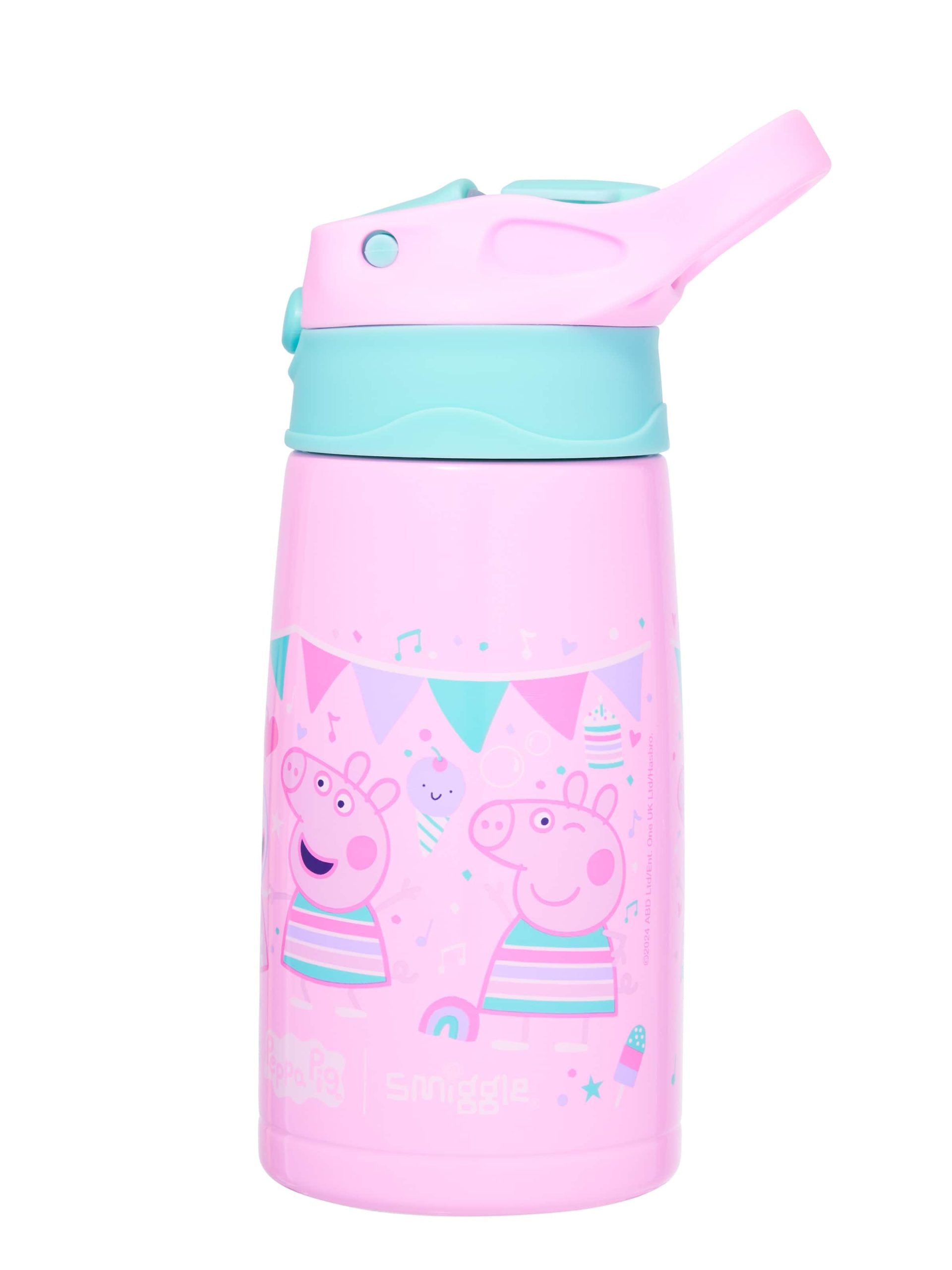 Smiggle - Botella de acero inoxidable automática Peppa Pig 400ML