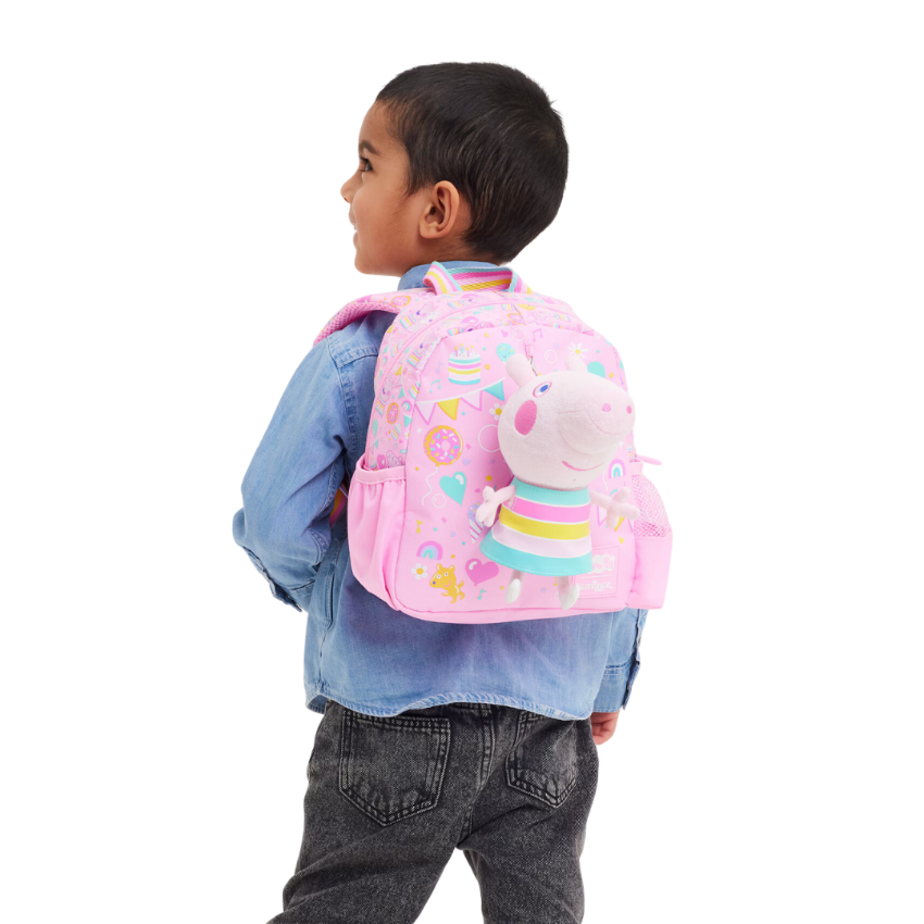Smiggle - Mochila Escolar Peppa Pig con Juguete Desmontable