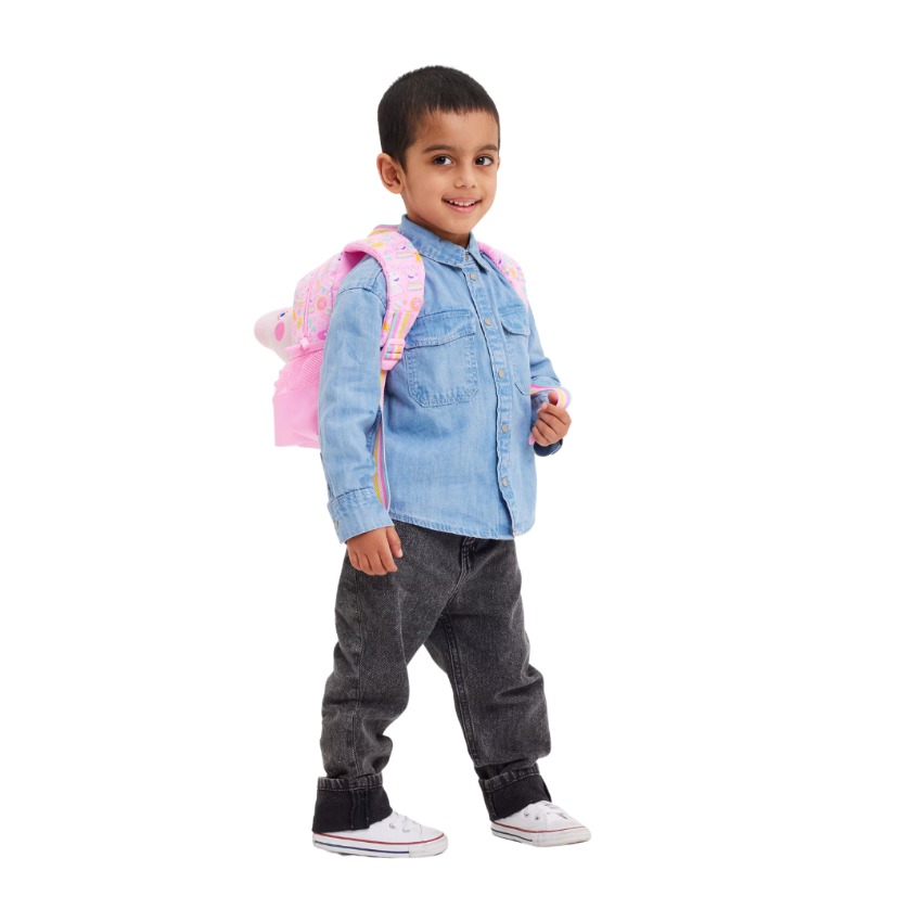 Smiggle - Mochila Escolar Peppa Pig con Juguete Desmontable