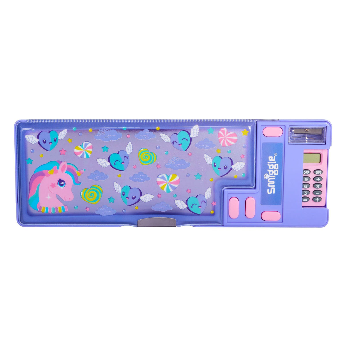 Smiggle - Estuche automático con calculadora Peppy Series