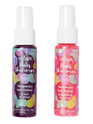 Smiggle - Pintura de pelo brillante perfumada, pack de 2