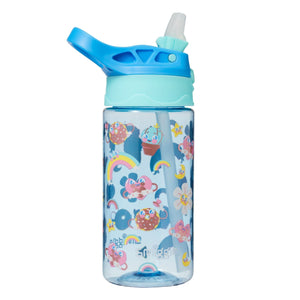 Smiggle - Botella de agua Pop Junior de 430 ml con pajita oculta automática