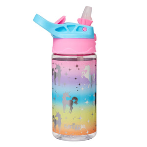Smiggle - Botella de agua Pop Junior de 430 ml con pajita oculta