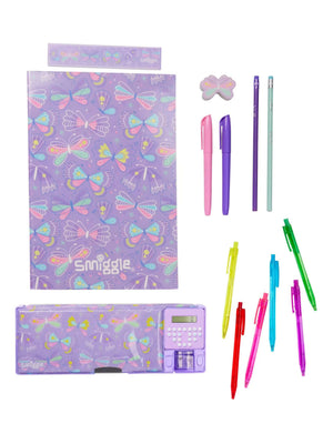 Smiggle - Estuche automático con calculadora y set de papelería Pop Out Dream Garden