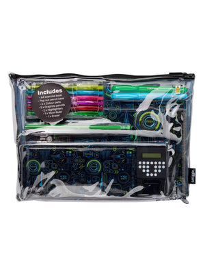 Smiggle - Estuche Automático con Calculadora y Set de Papelería Gamer Pop Out