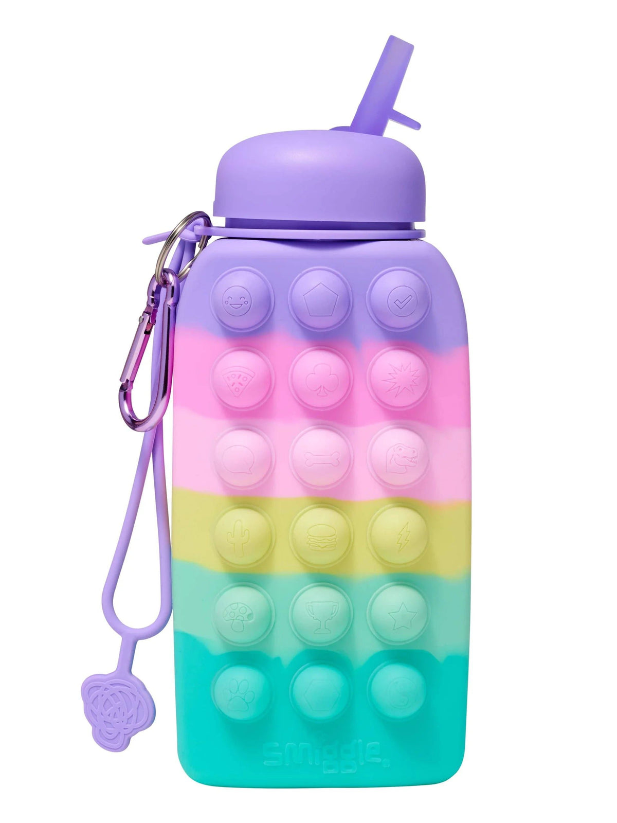 Smiggle - Botella de agua plegable con pajita Popem Popitli de 750 ml