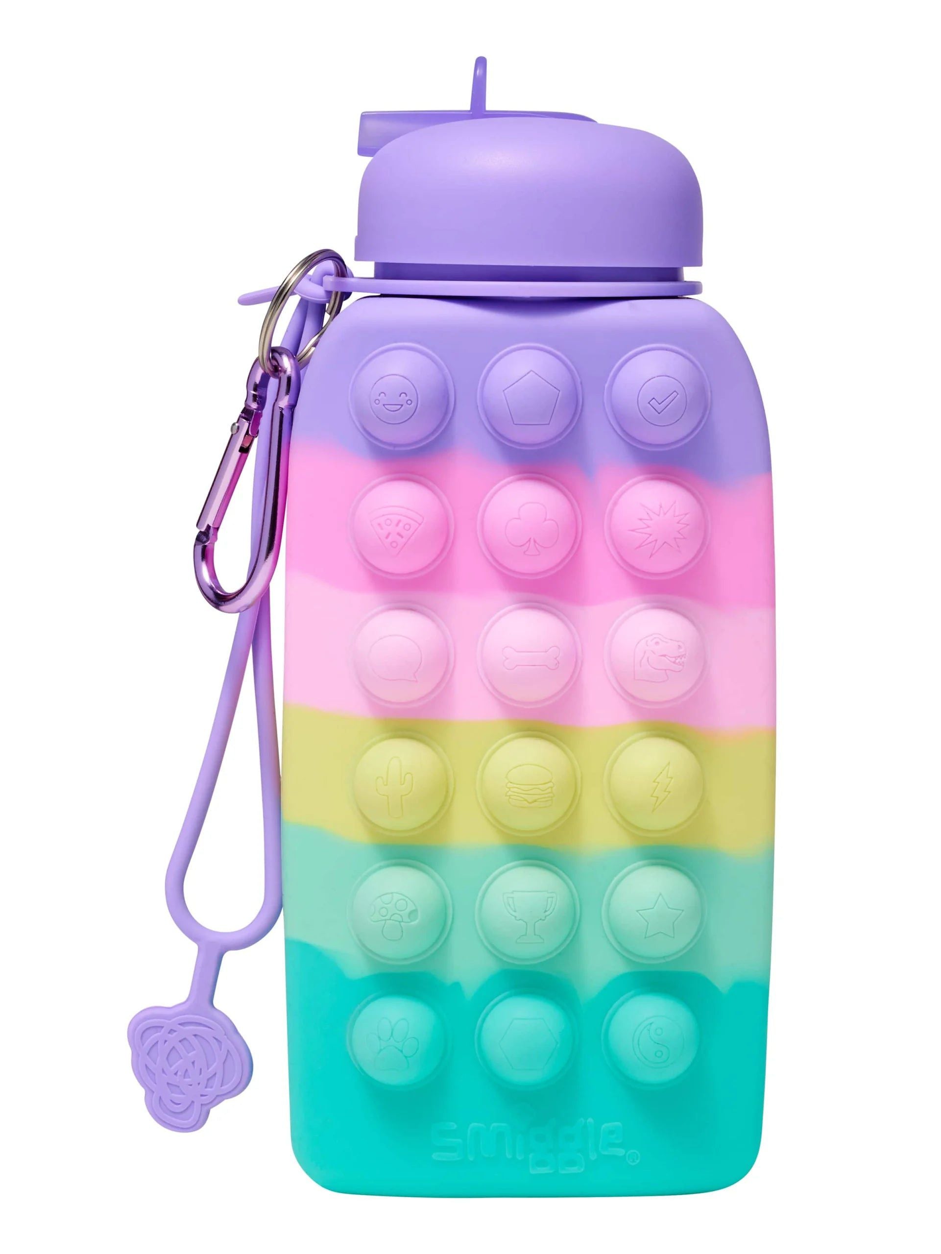 Smiggle - Botella de agua plegable con pajita Popem Popitli de 750 ml