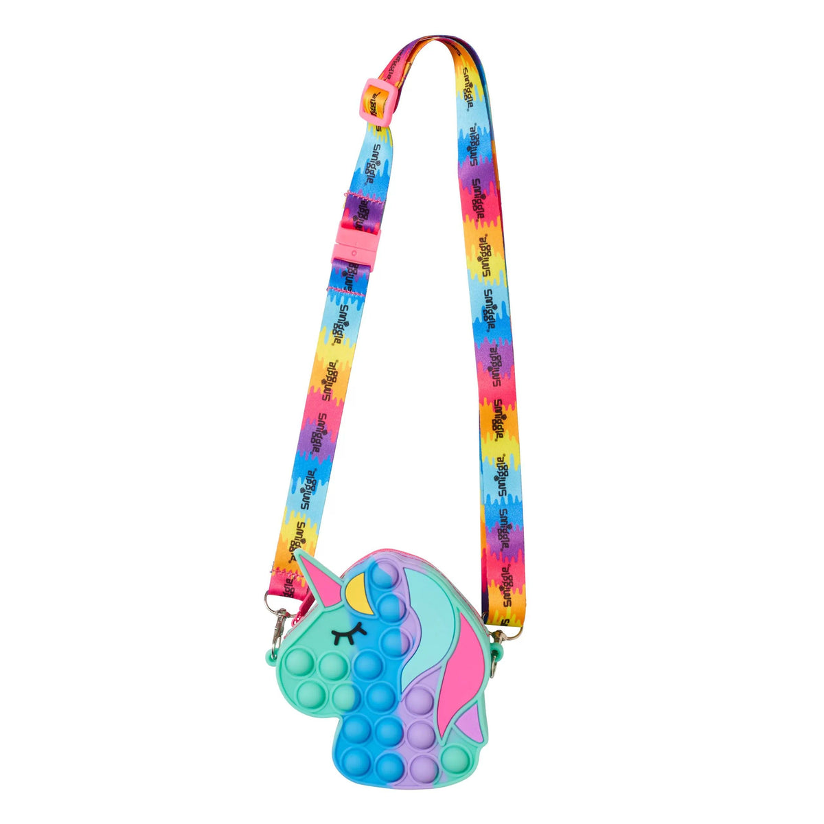 Smiggle - Bolso de hombro pequeño con correa Popit Unicorn