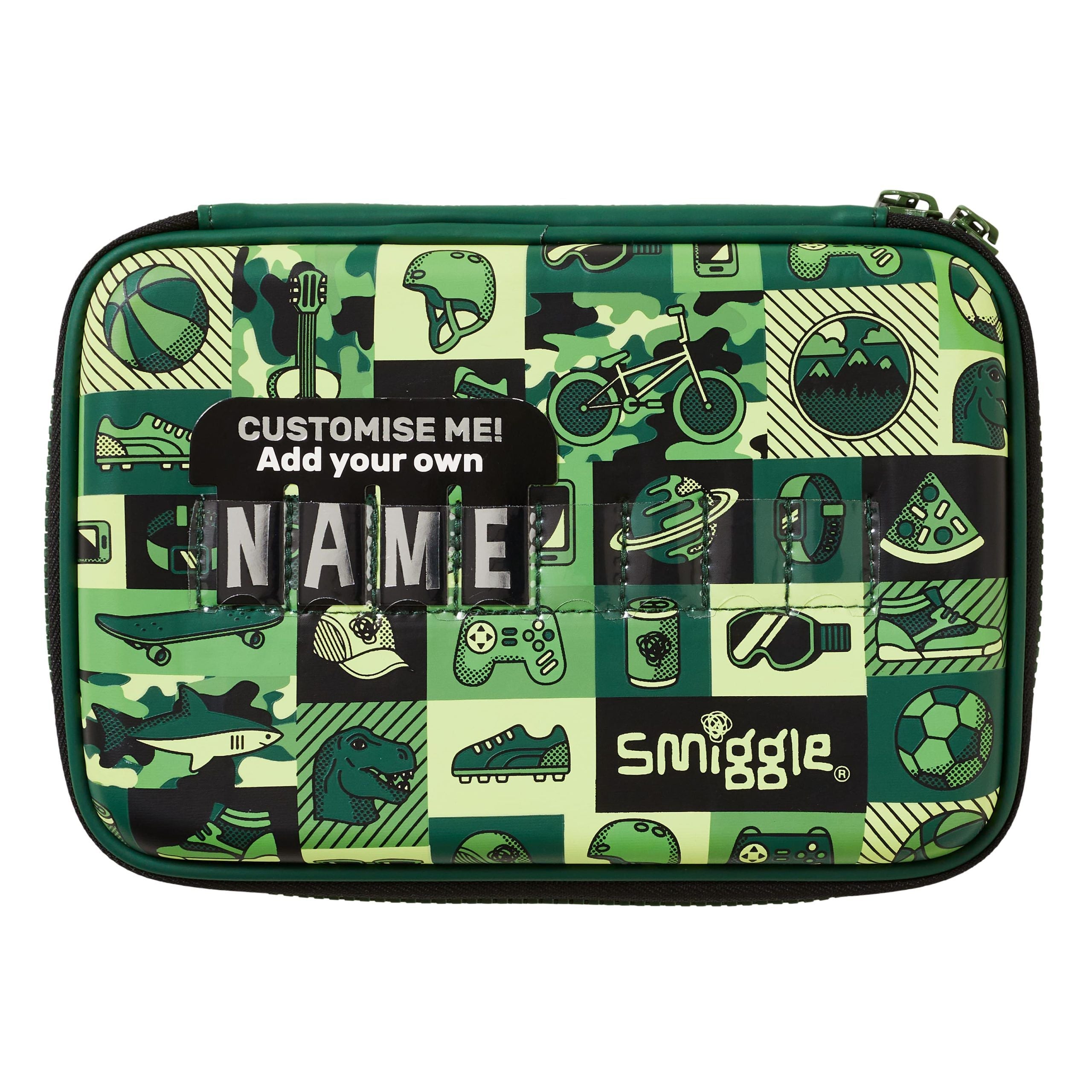 Smiggle - Estuche rígido con placa para nombre
