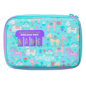 Smiggle - Estuche rígido con placa para nombre