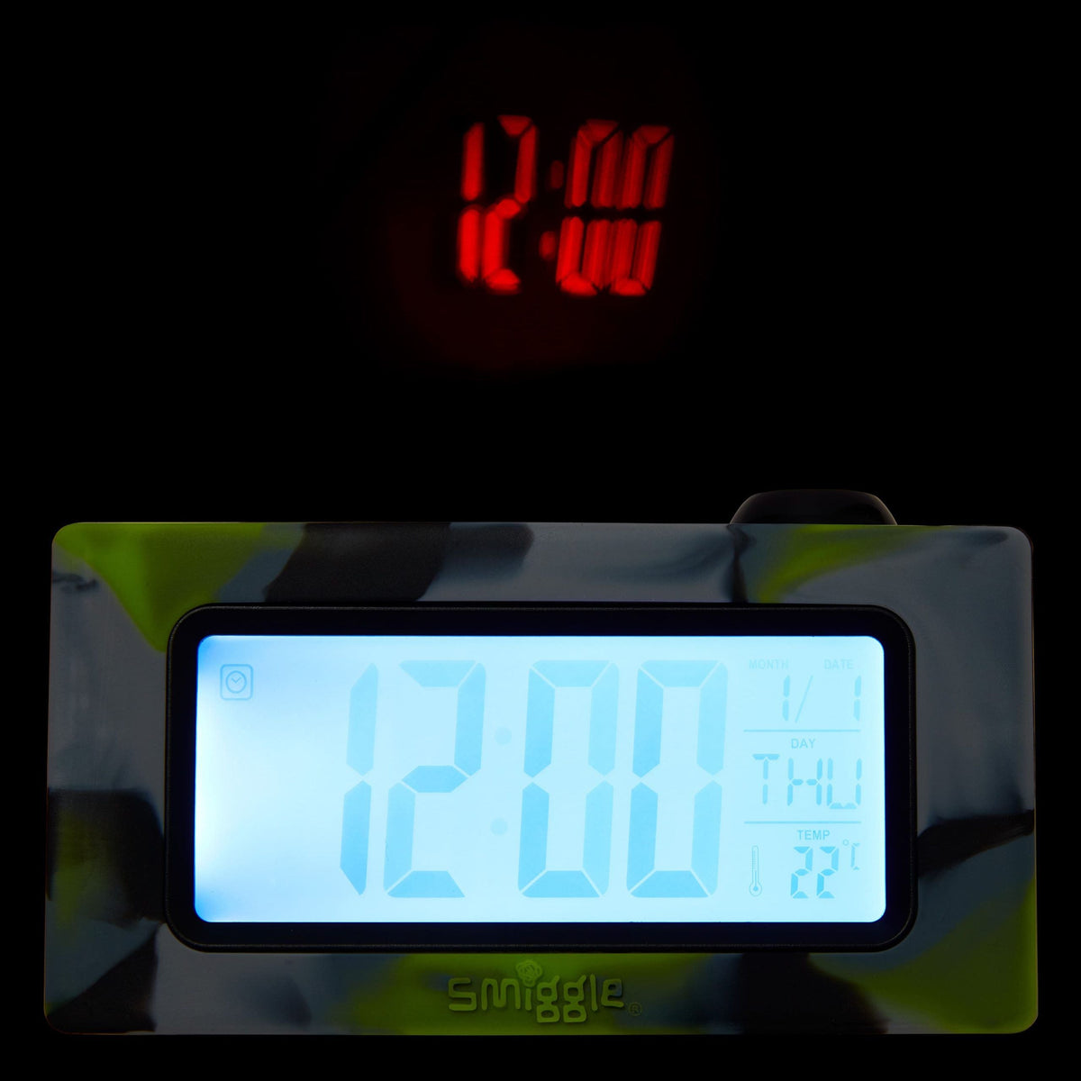 Smiggle - Reloj despertador digital de sobremesa con proyector