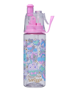 Smiggle - Botella de agua pulverizadora radiante de 560 ml, sin BPA