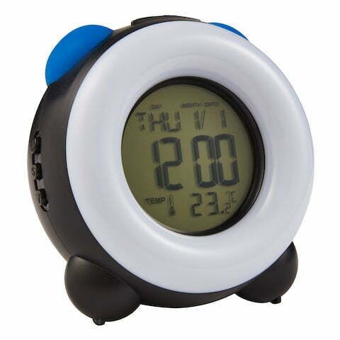 Smiggle - Reloj despertador retro con luz
