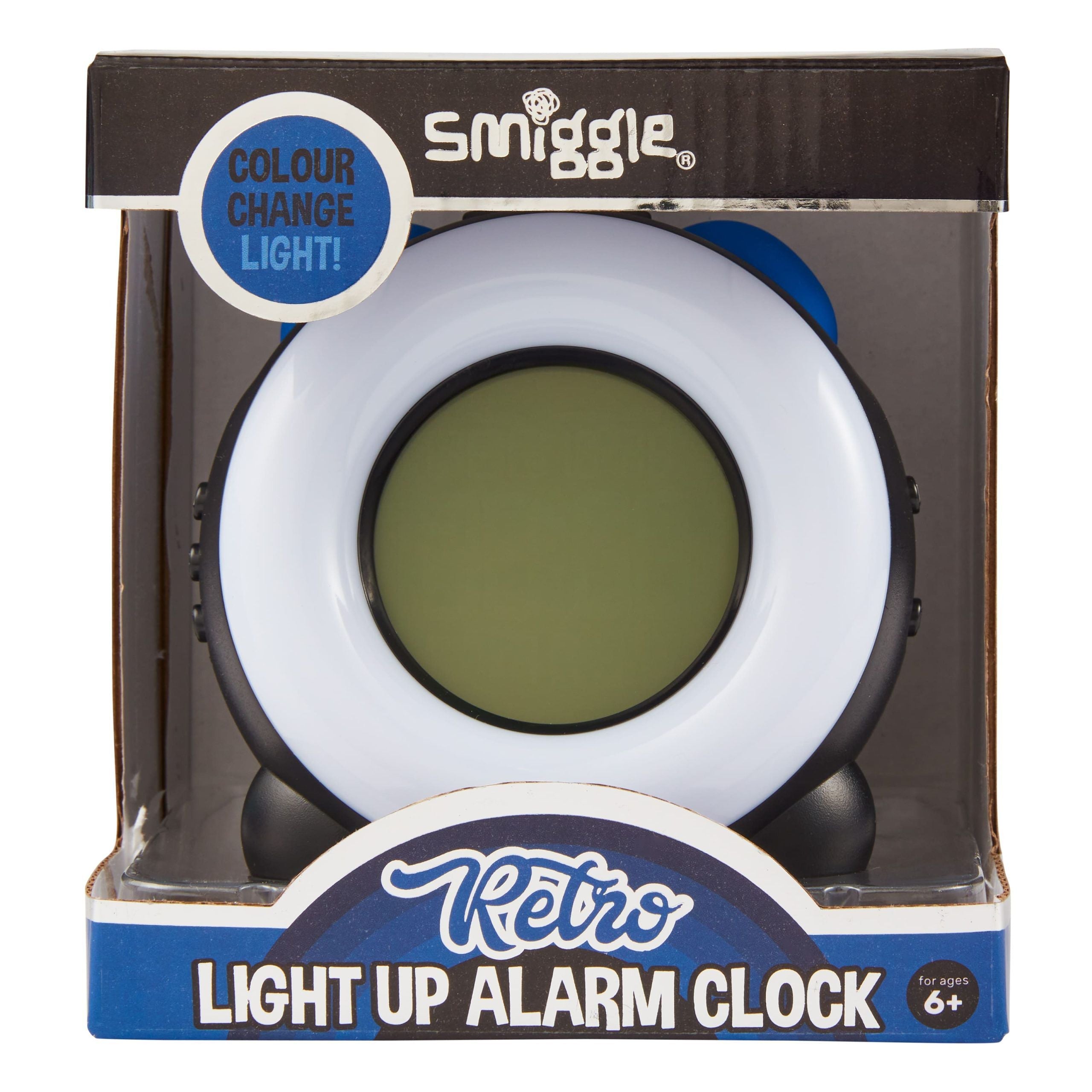 Smiggle - Reloj despertador retro con luz