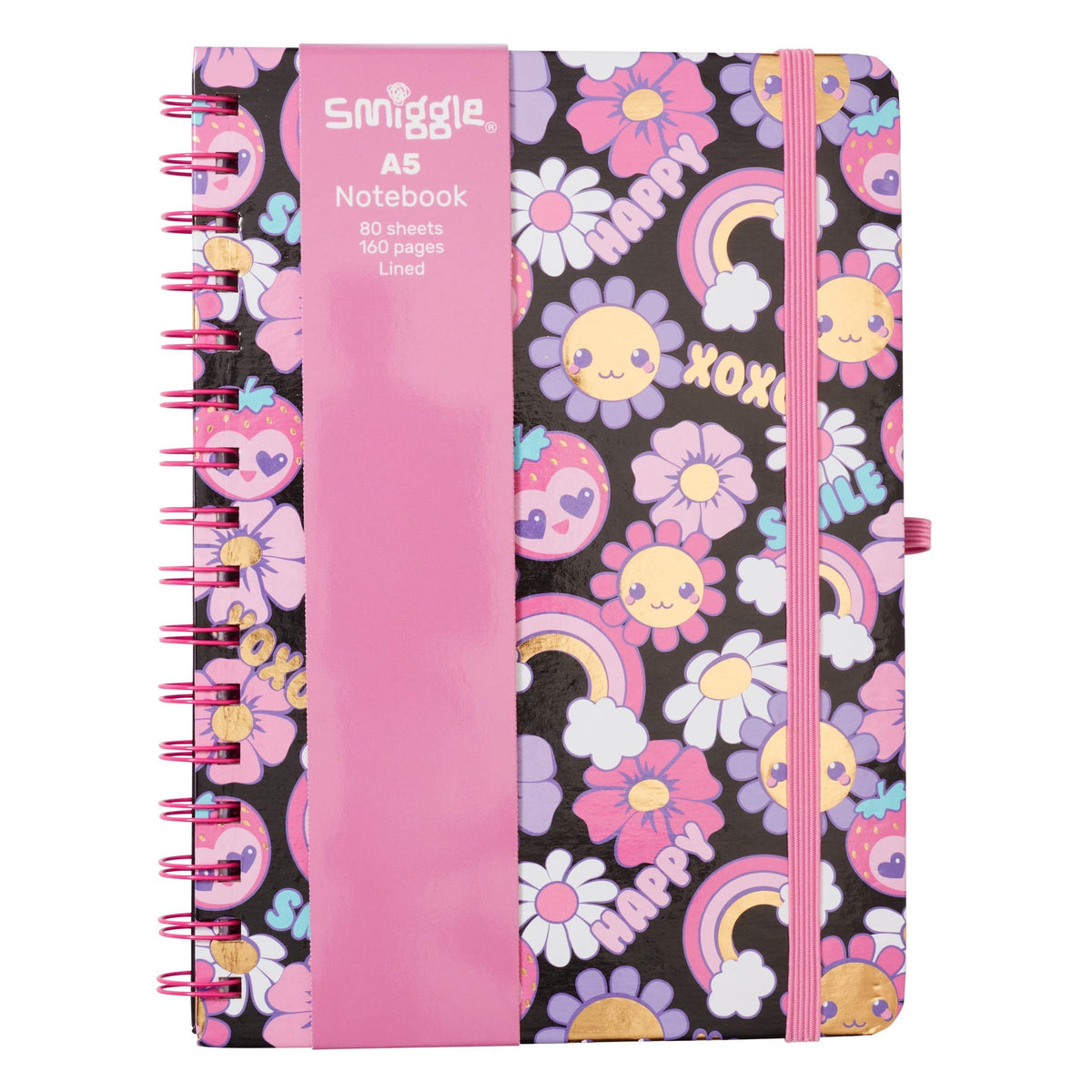 Smiggle - Cuaderno A5 con espiral Shine
