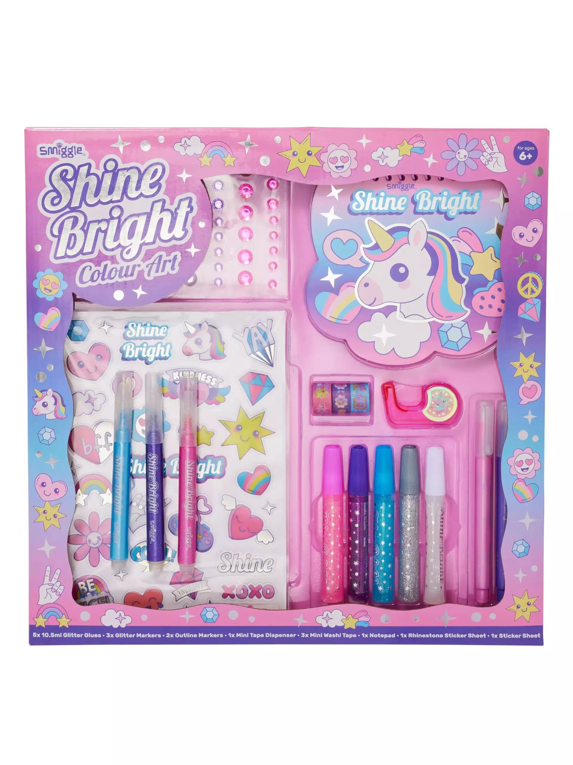 Smiggle - Kit de arte y diseño Shine Bright