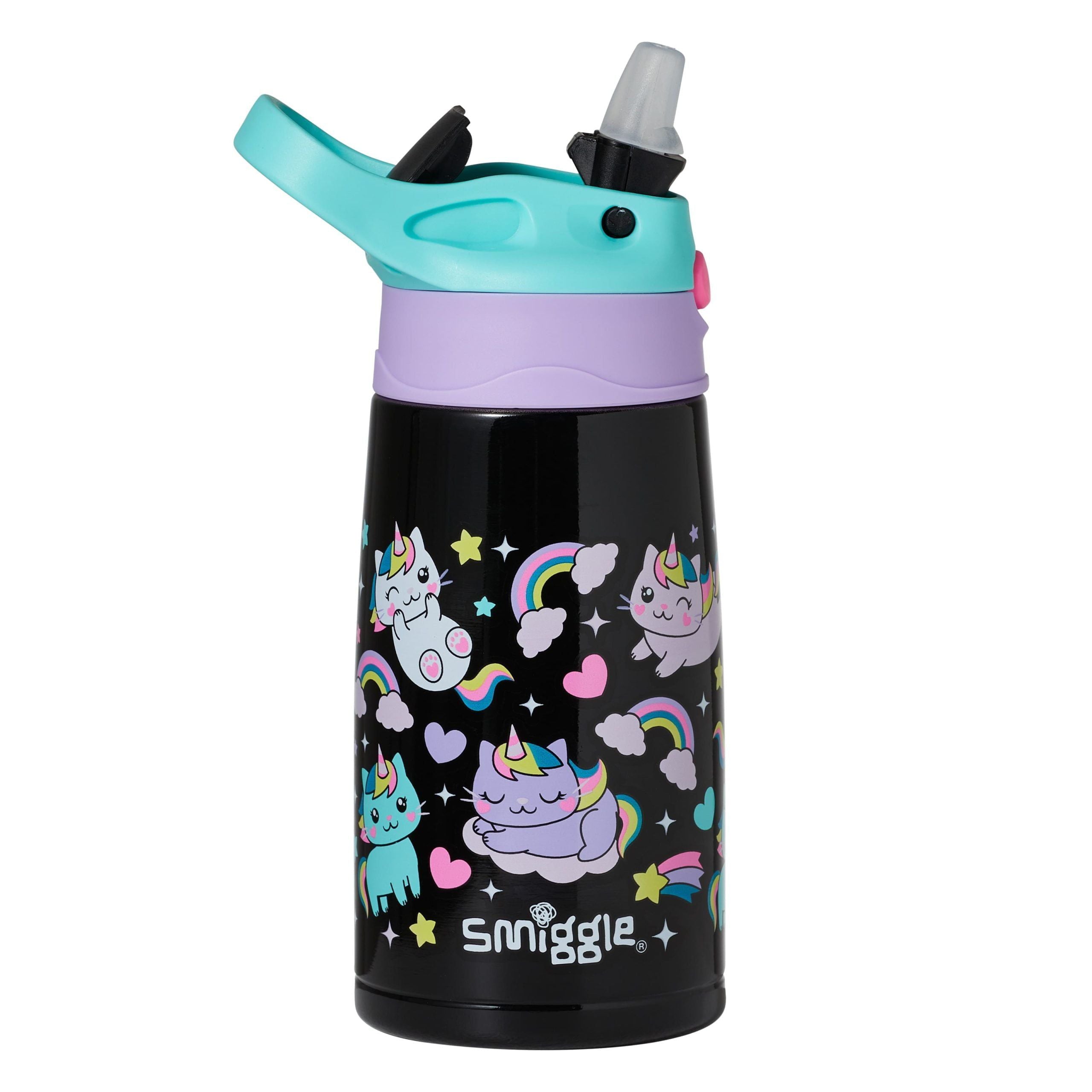 Smiggle - Botella de acero Sky Hi Junior de 400 ml