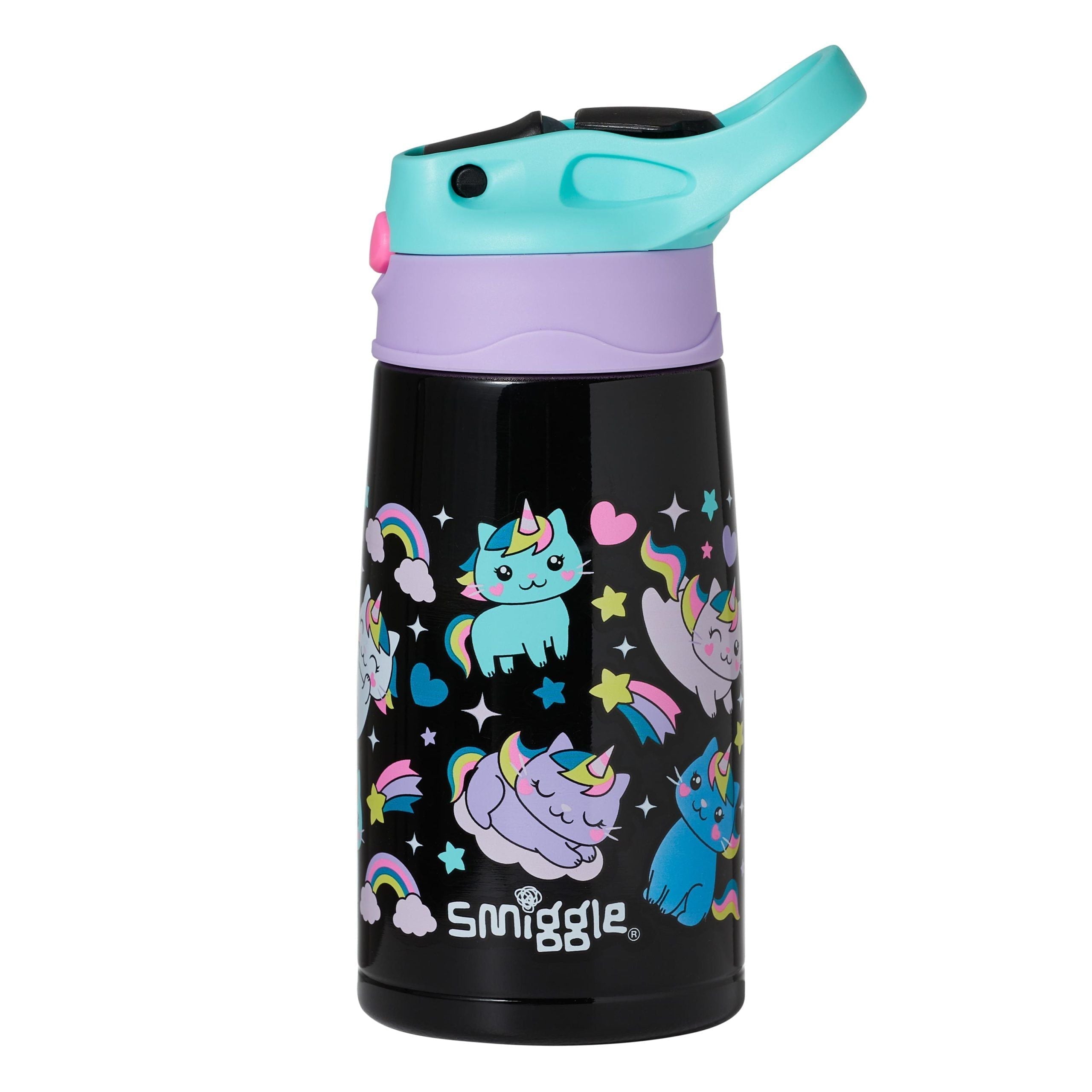 Smiggle - Botella de acero Sky Hi Junior de 400 ml