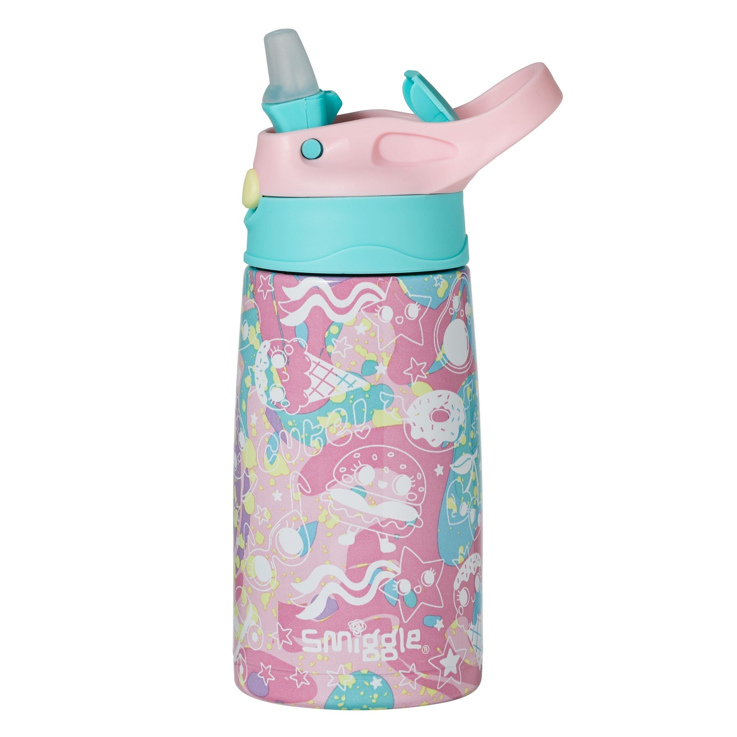 Smiggle - Botella de acero Sky Hi Junior de 400 ml