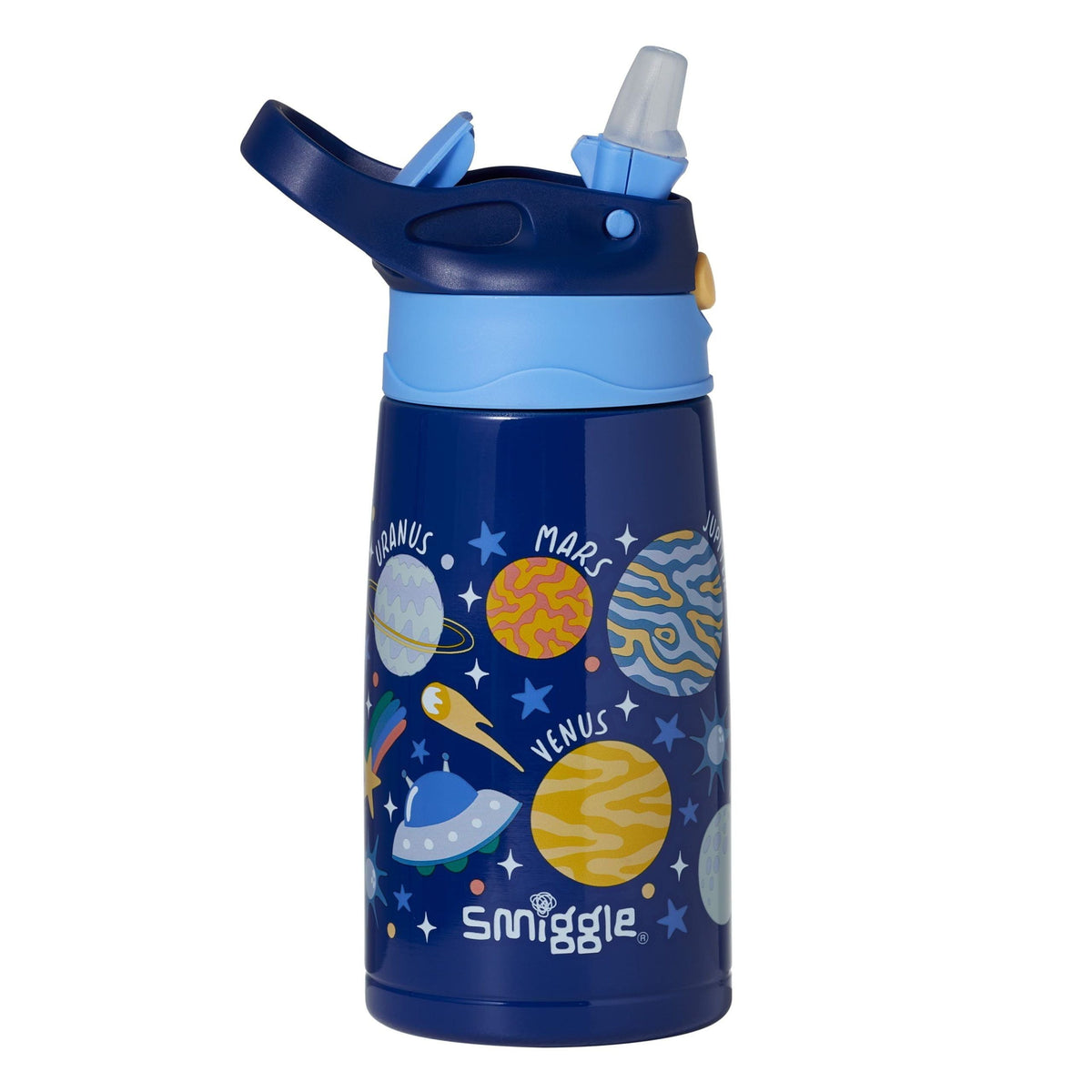 Smiggle - Botella de acero Sky Hi Junior de 400 ml