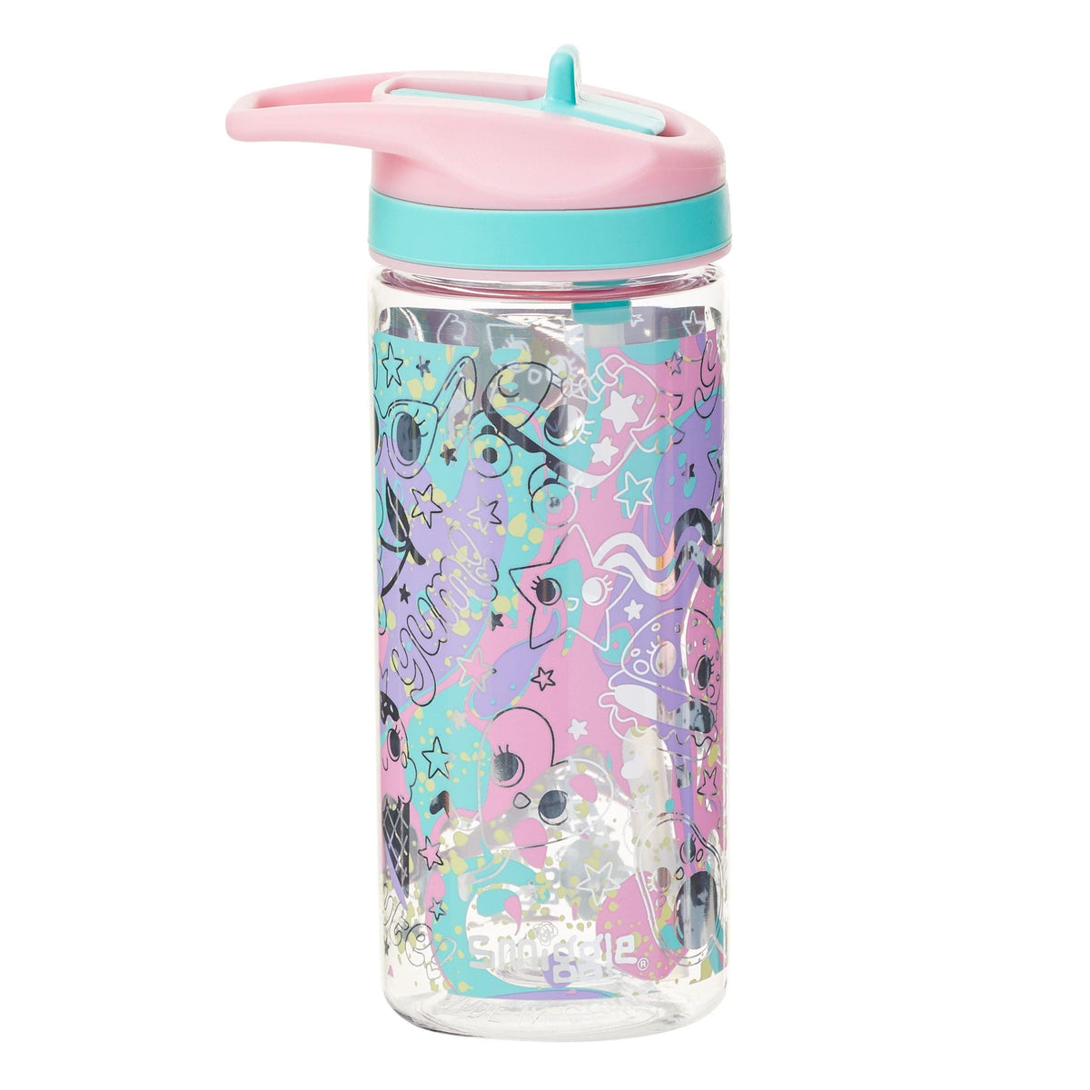 Smiggle - Botella de agua con pajita sin BPA Sky Hi Junior de 440 ml