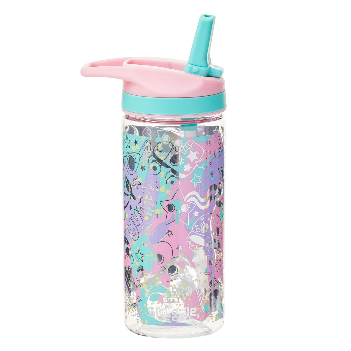 Smiggle - Botella de agua con pajita sin BPA Sky Hi Junior de 440 ml