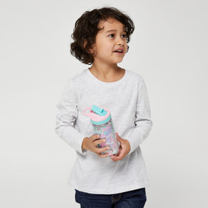 Smiggle - Botella de agua con pajita sin BPA Sky Hi Junior de 440 ml