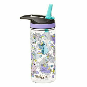 Smiggle - Botella de agua con pajita sin BPA Sky Hi Junior de 440 ml