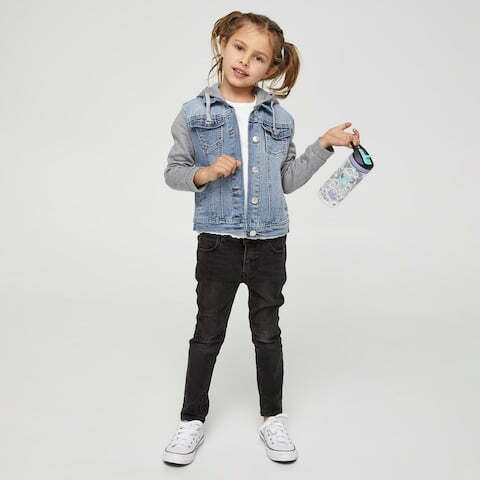 Smiggle - Botella de agua con pajita sin BPA Sky Hi Junior de 440 ml