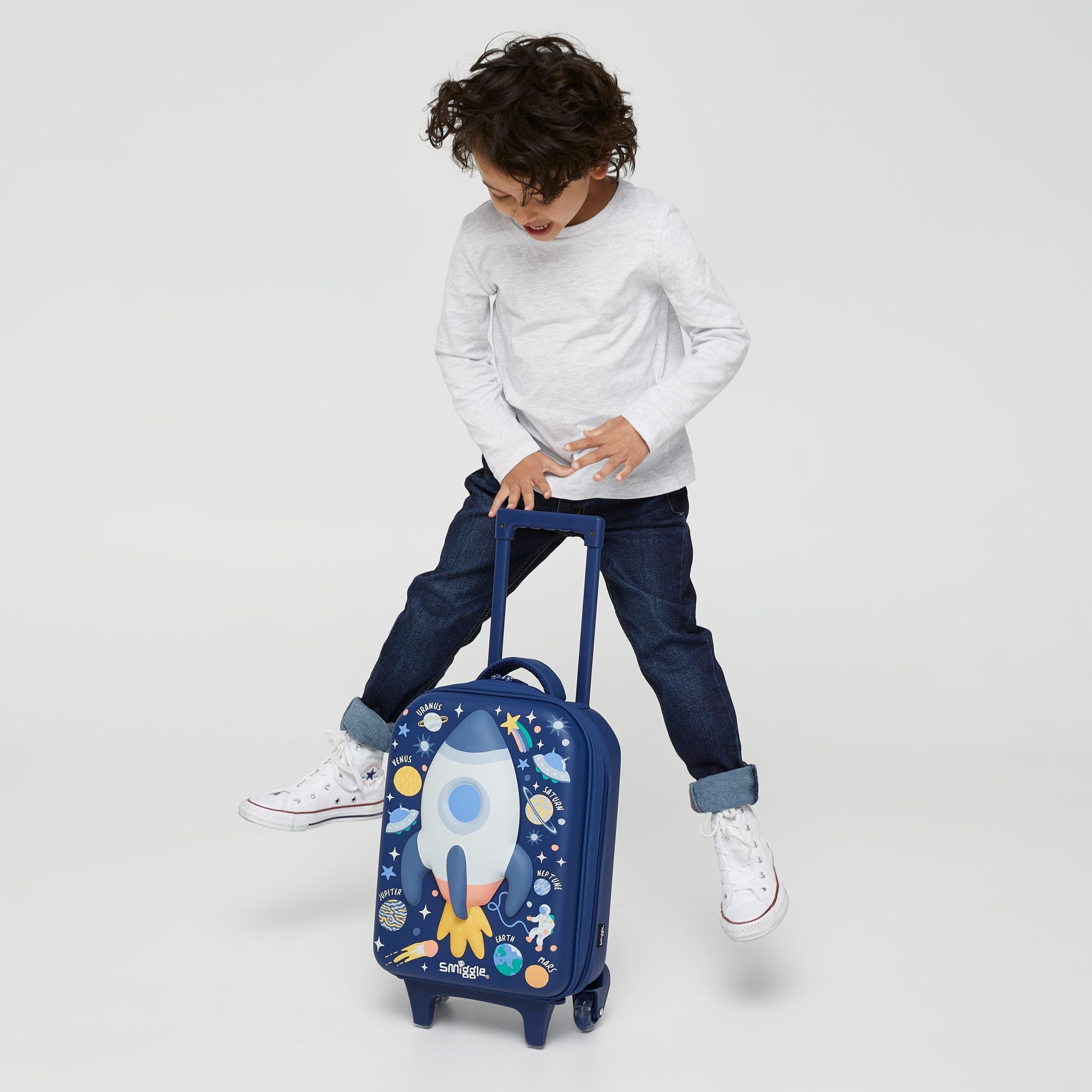 Smiggle - Sky Hi Junior Maleta Infantil con Ruedas Iluminadas
