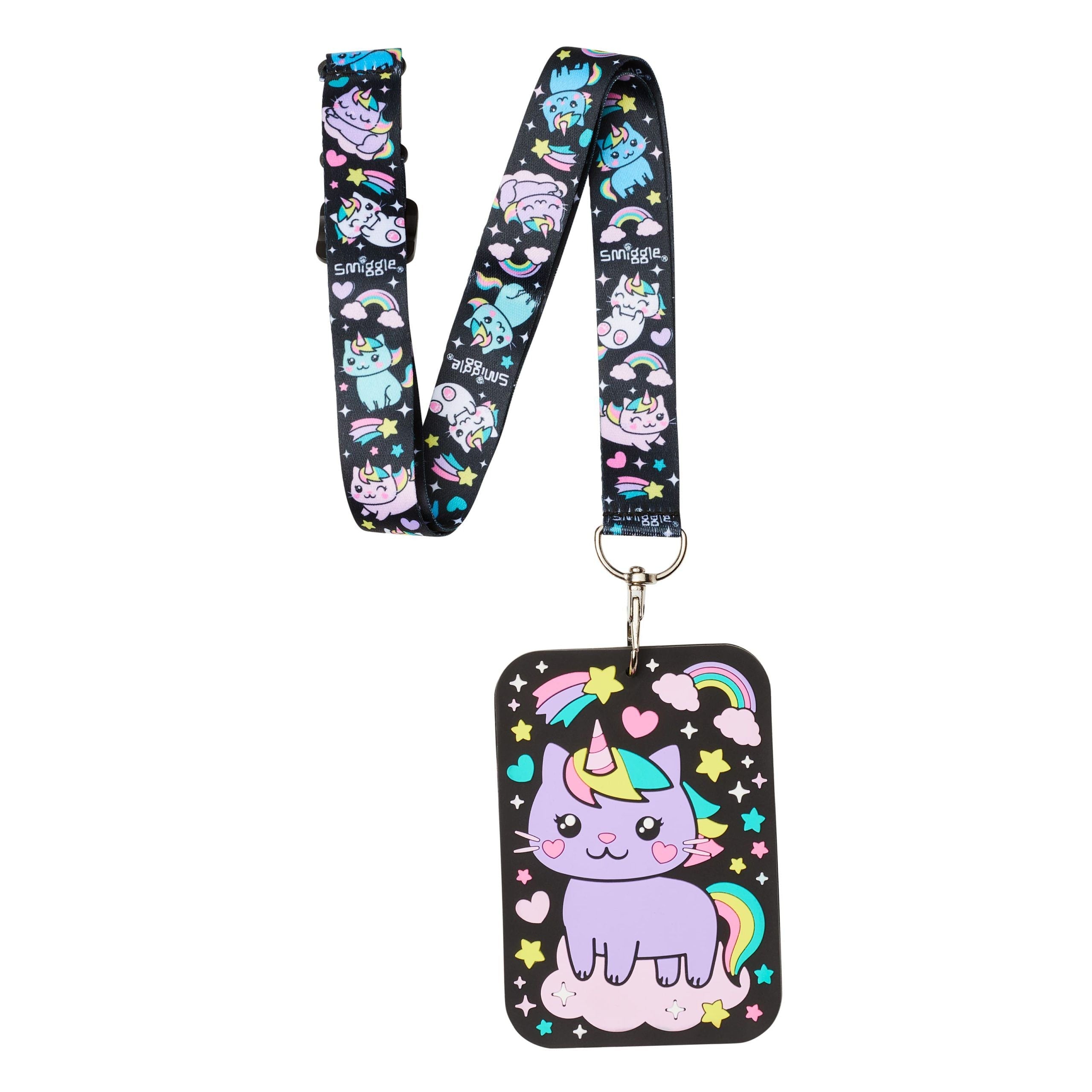 Smiggle - Tarjetero escolar con cordón Sky Hi Junior