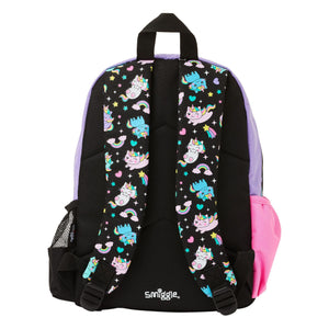 Smiggle - Mochila Sky Hi Junior con etiqueta de nombre