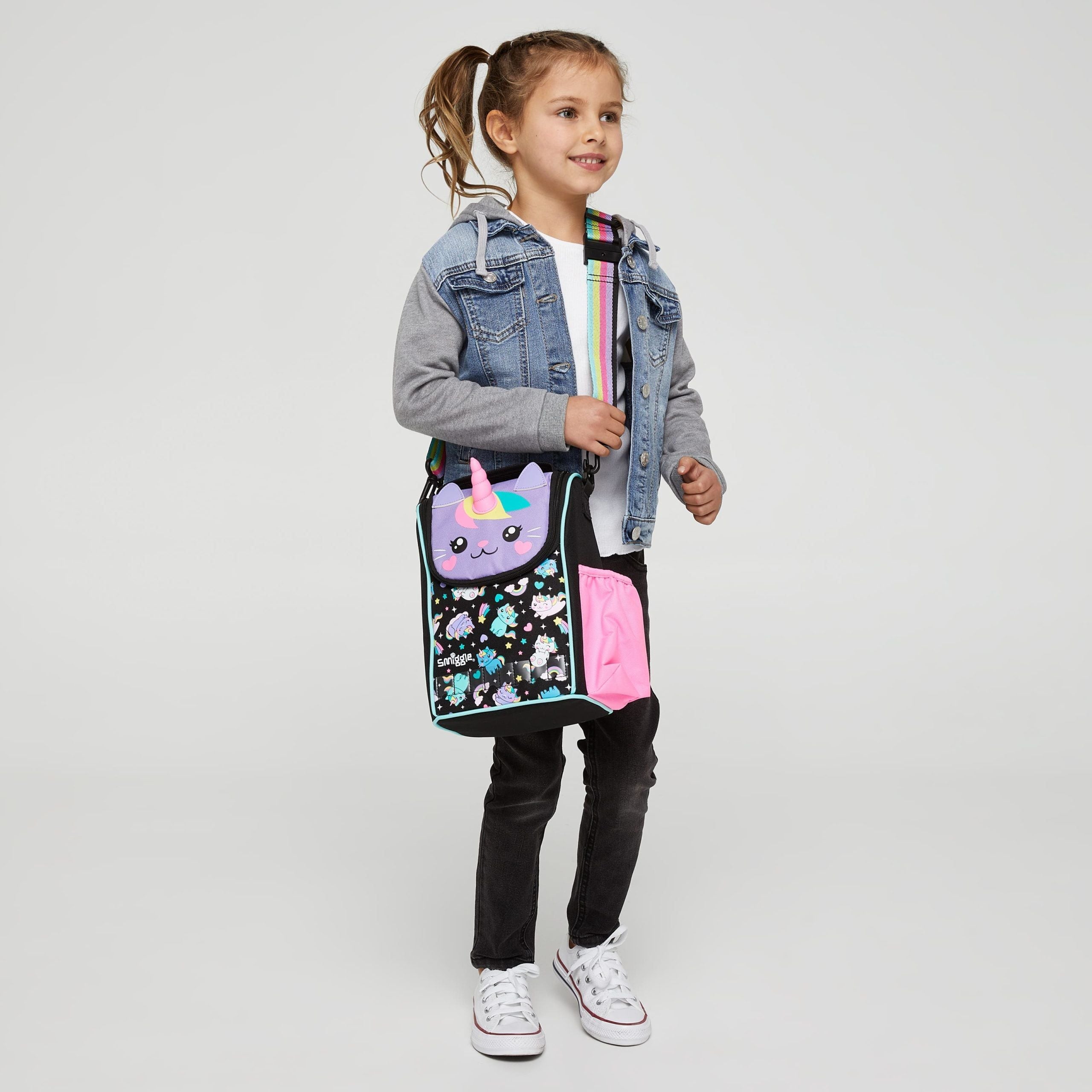 Smiggle - Bolsa de hombro y fiambrera Sky Hi Junior