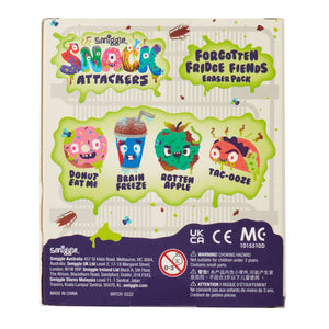 Smiggle - Pack de 4 gomas de borrar Snack Attackers