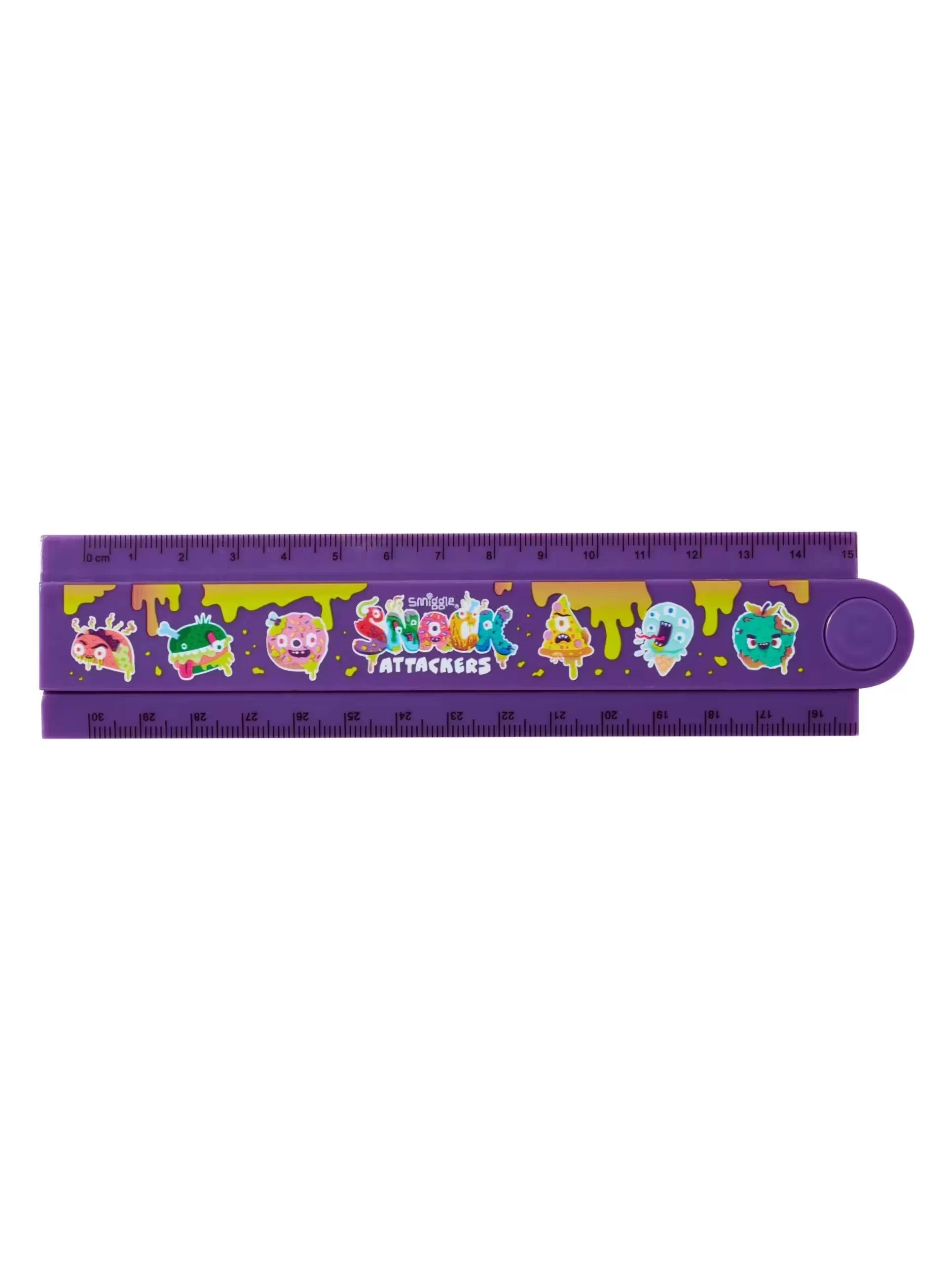 Smiggle - Regla plegable de 30 cm Snack Attackers