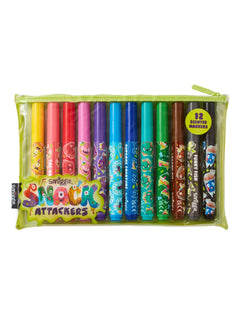 Smiggle - Estuche de rotuladores y lápices de 12 unidades con aroma Snack Attackers