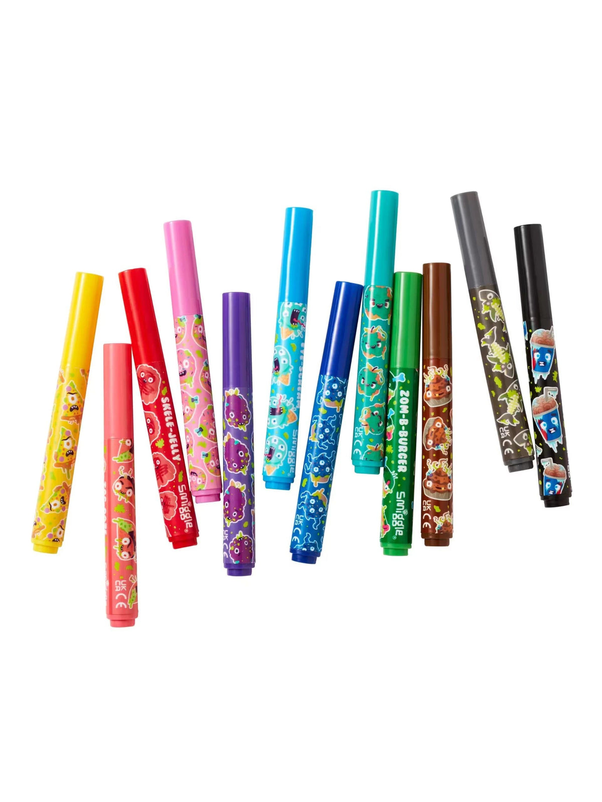 Smiggle - Estuche de rotuladores y lápices de 12 unidades con aroma Snack Attackers