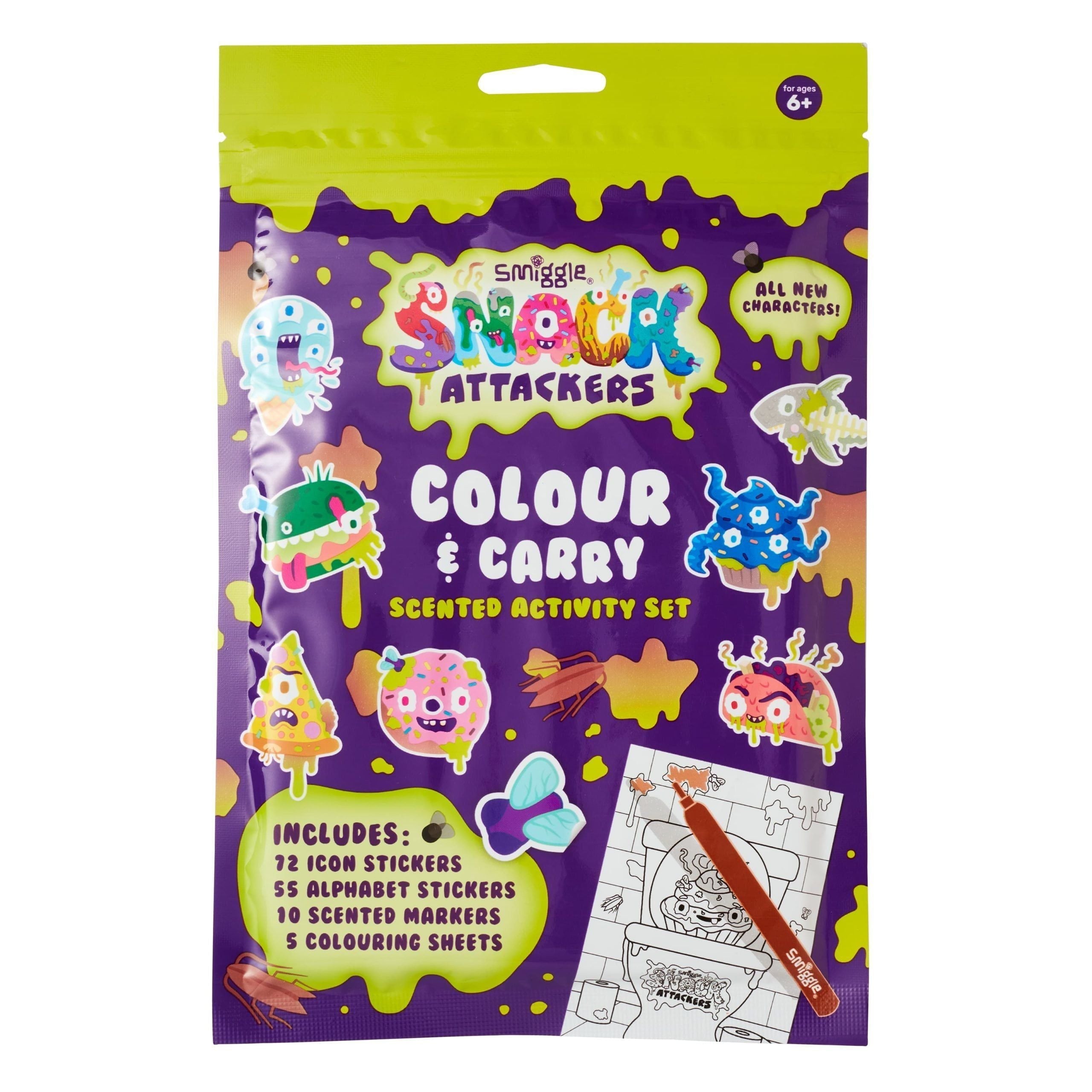 Smiggle - Mini kit de colorear Snack Attackers