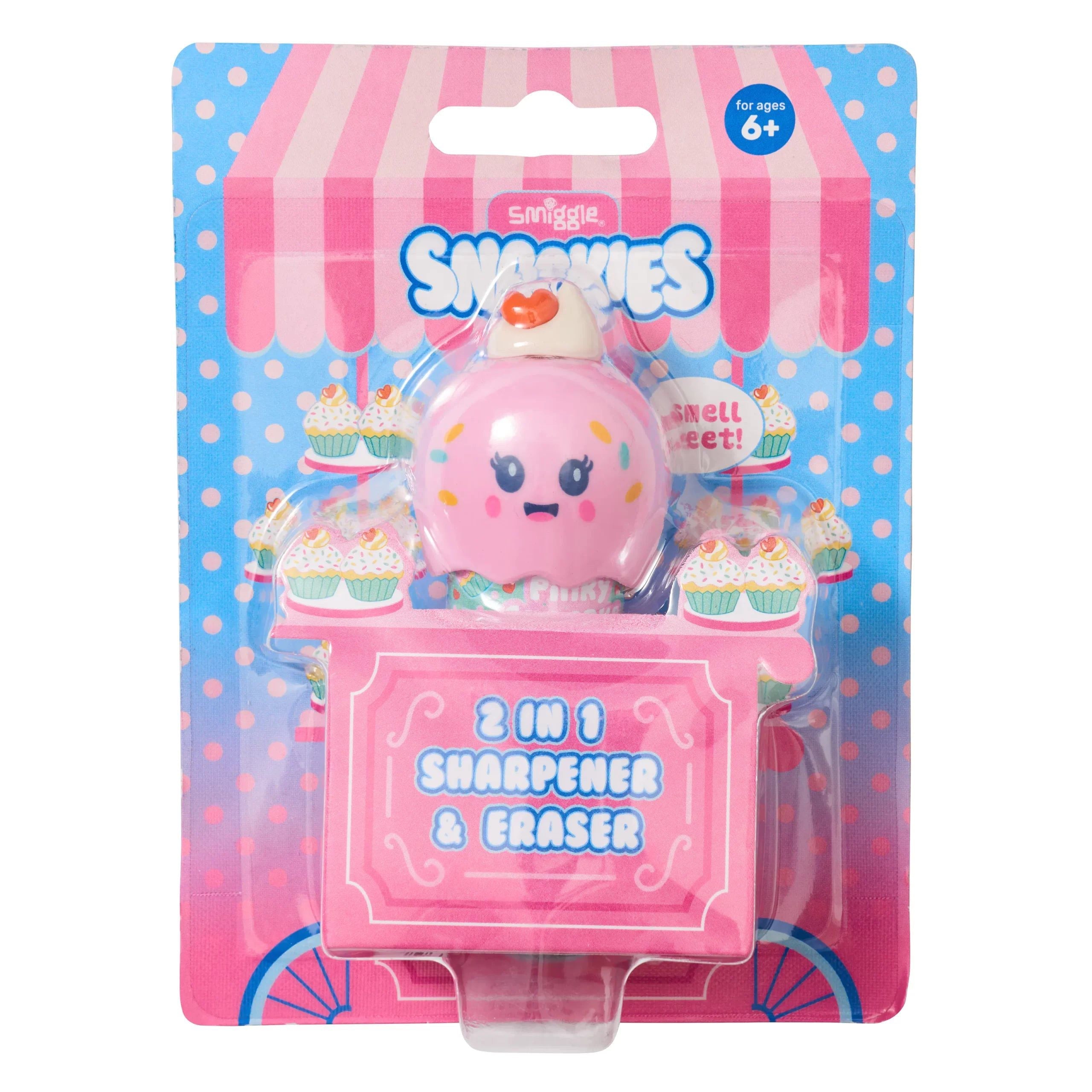 Smiggle - Snackies Goma de borrar y Sacapuntas 2 en 1