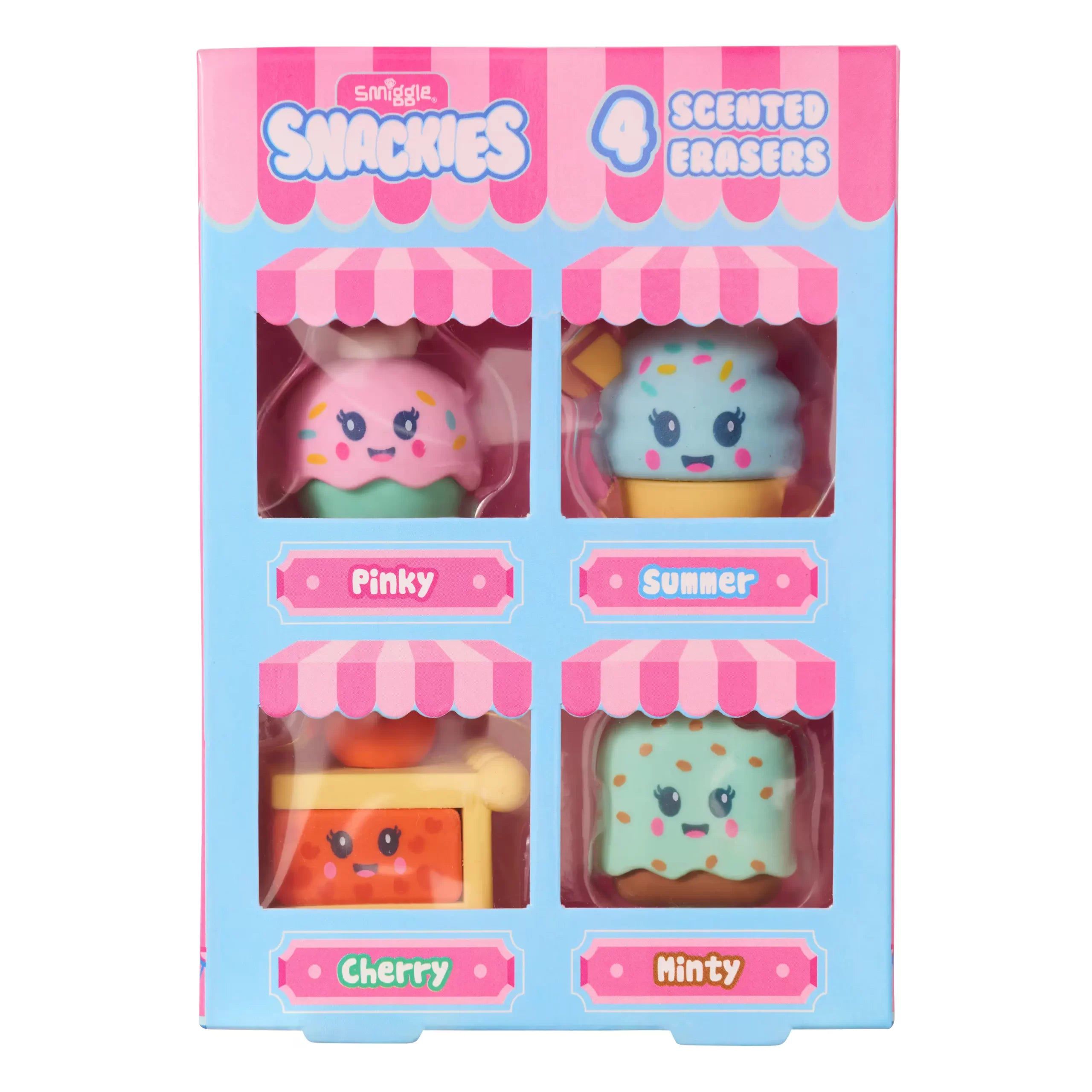 Smiggle - Paquete de 4 gomas de borrar perfumadas Snackies