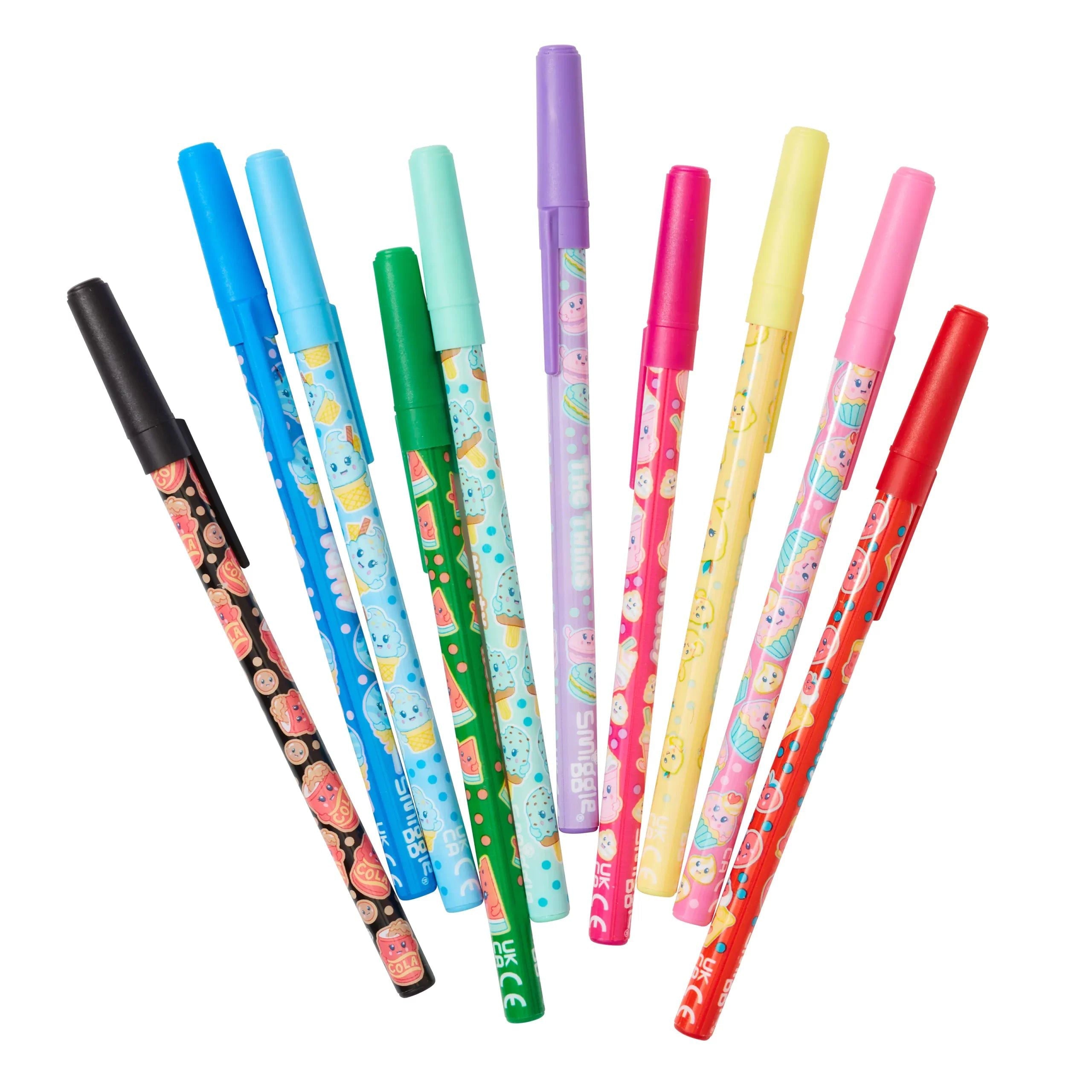 Smiggle - Bolígrafos Perfumados Snackies, Paquete de 10 unidades