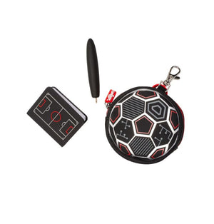 Smiggle - Mini bloc de notas, bolígrafo y llavero de fútbol